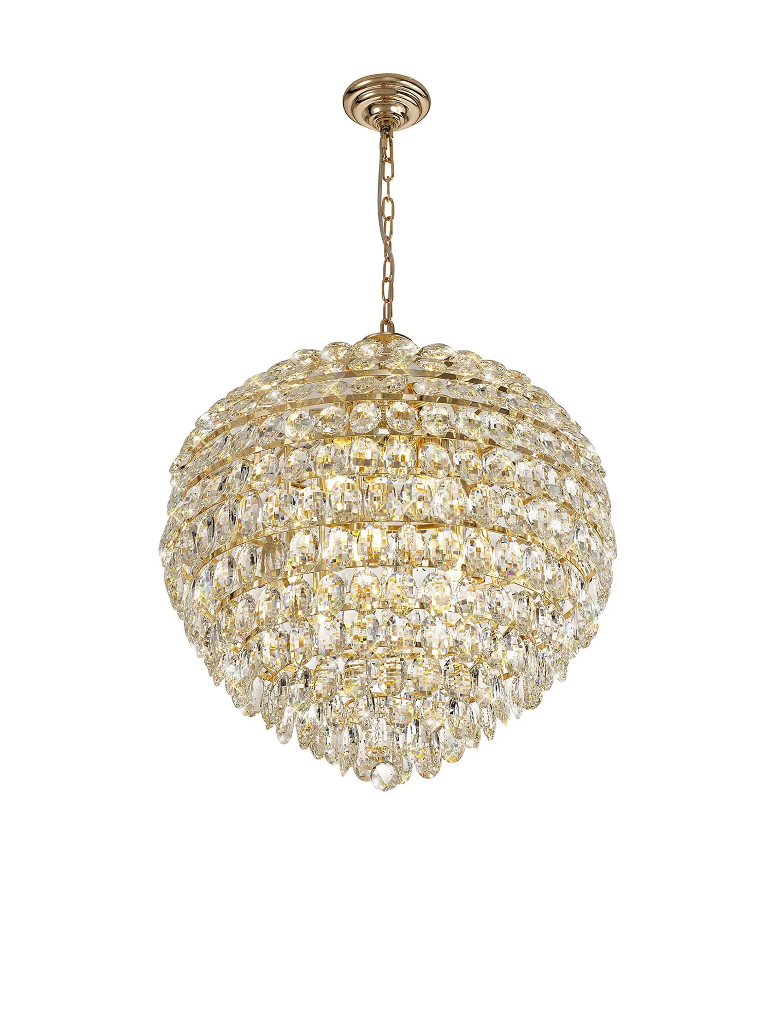 Coniston Pendant 12 Light (29.2kg) French Gold IL32810  Diyas Coniston French Gold